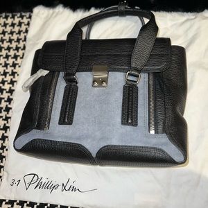 3.1 Phillip Lim Pashli medium satchel in denim and black